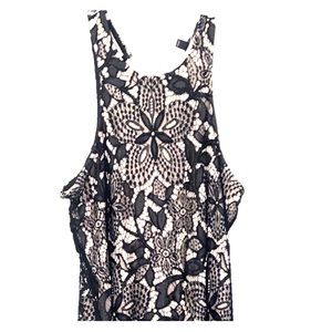 Express Lace black and tan dress